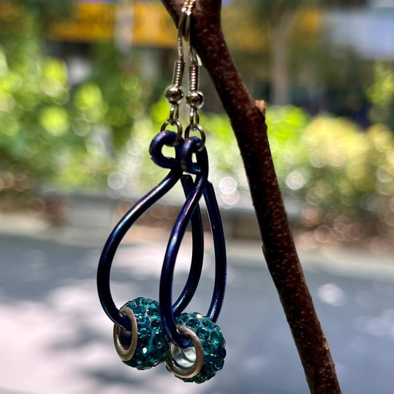 Floral Sonata — Galvanized Aluminium Wire Earrings