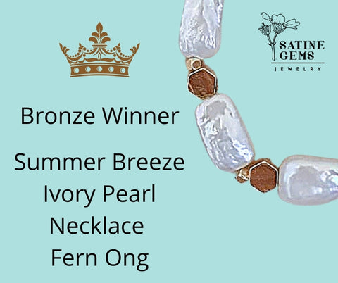 Summer Breeze Ivory Pearl Necklace by Fern Ong