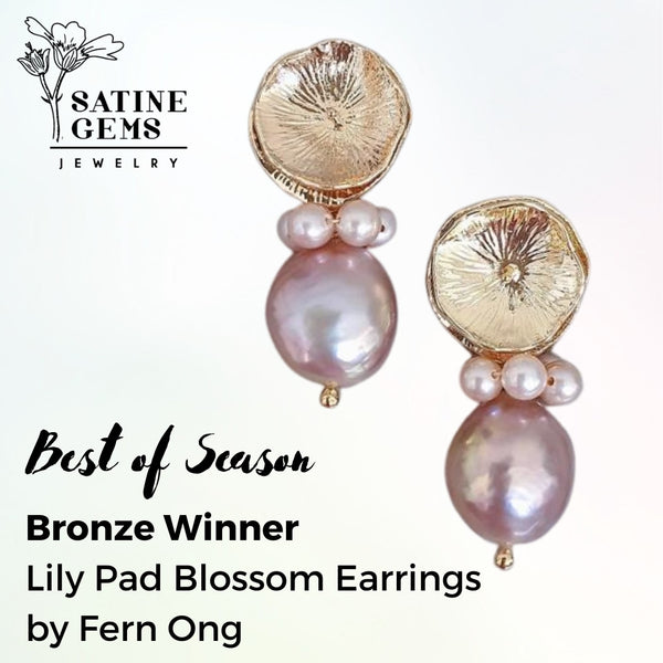 Lily Pad Earrings by Fern Ong